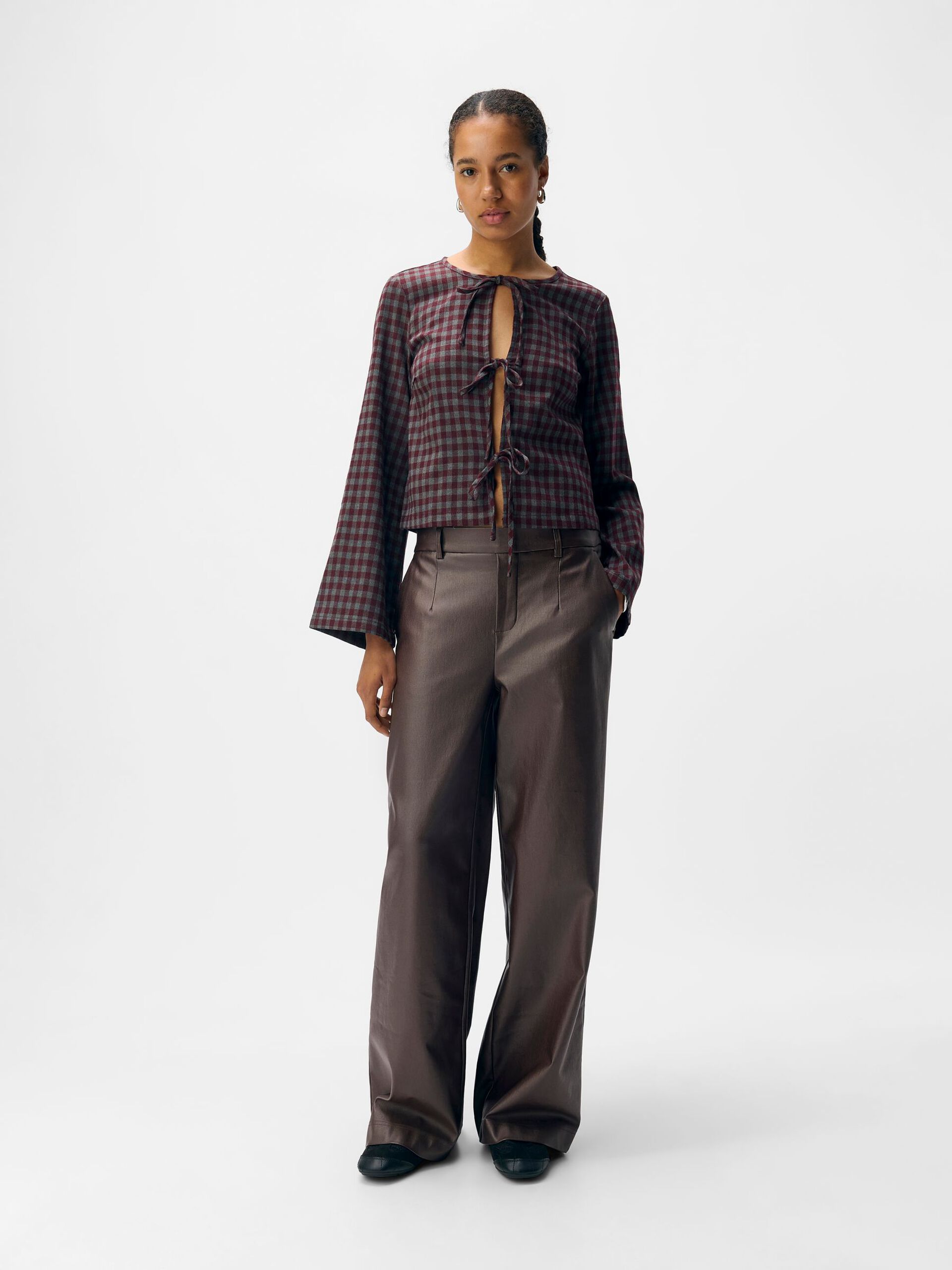 Carousel image - CHECKERED TOP, Mauve Wine | 4