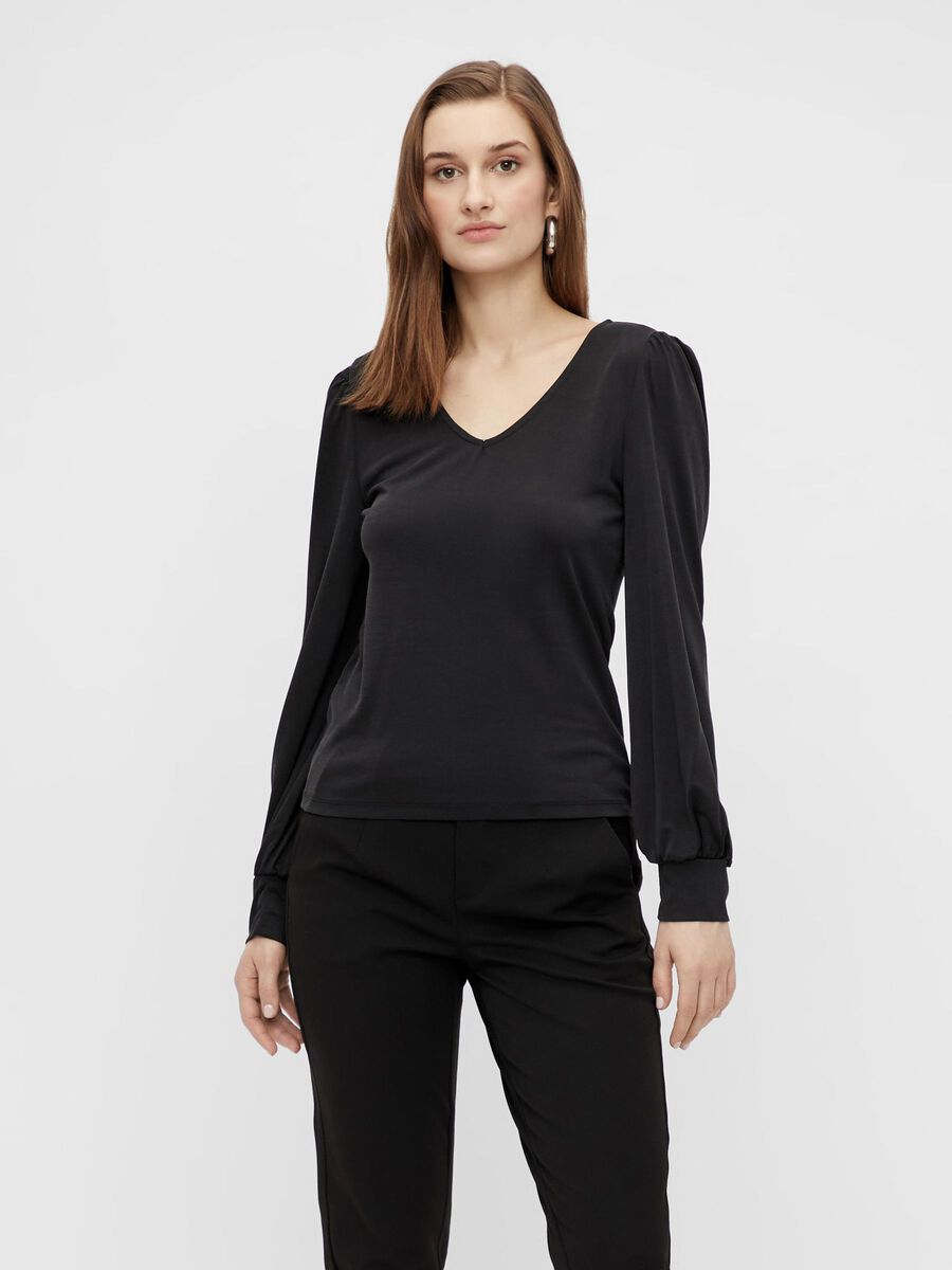 Object Collectors Item TOP A MANICHE LUNGHE, Black, highres - 23035748_Black_003.jpg
