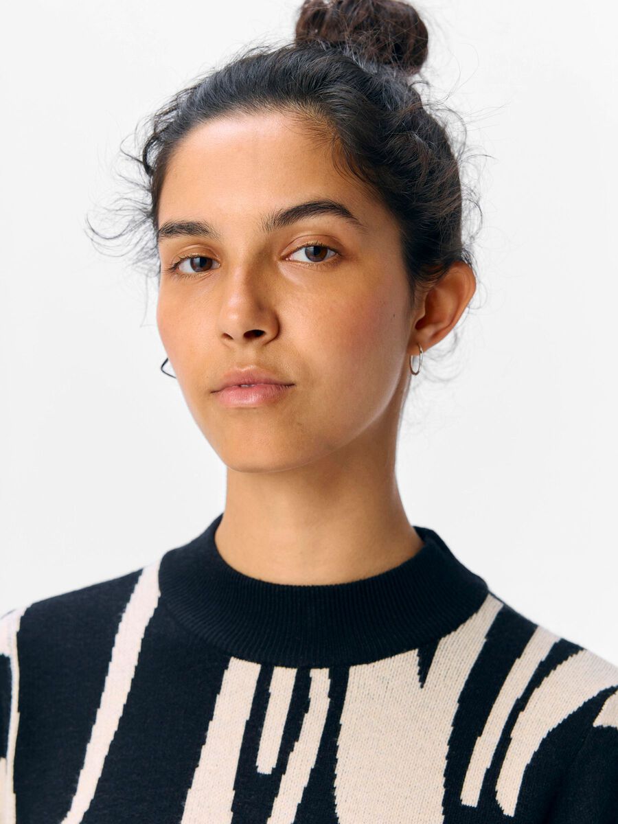 Product carousel image - OBJRAY STRIKKET KJOLE, Black | 3