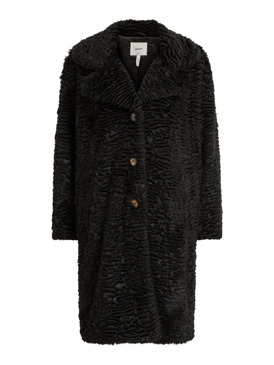 OBJECT OVERSIZE FAUX FUR COAT, Black, highres - 23033485_Black_001.jpg