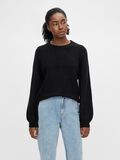 Object Collectors Item BALLOON SLEEVED KNITTED PULLOVER, Black, highres - 23027064_Black_003.jpg