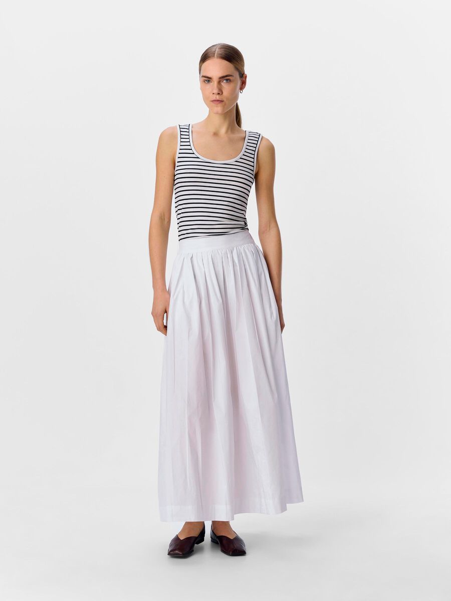 OBJECT A-LINE MAXI SKIRT, White, highres - 23044131_White_005.jpg