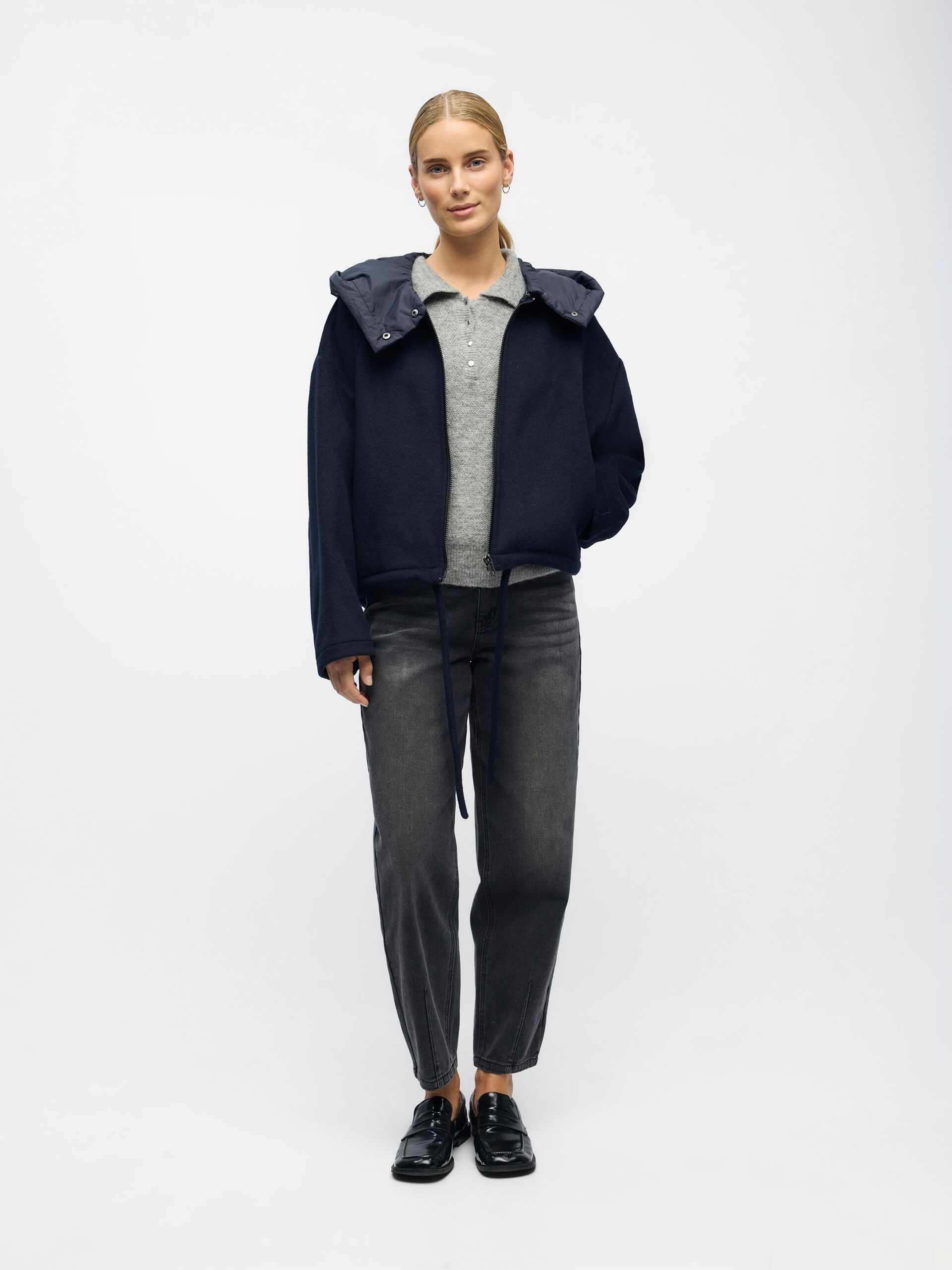 Carousel image - WOOL BOMBER JACKET, Sky Captain | 4