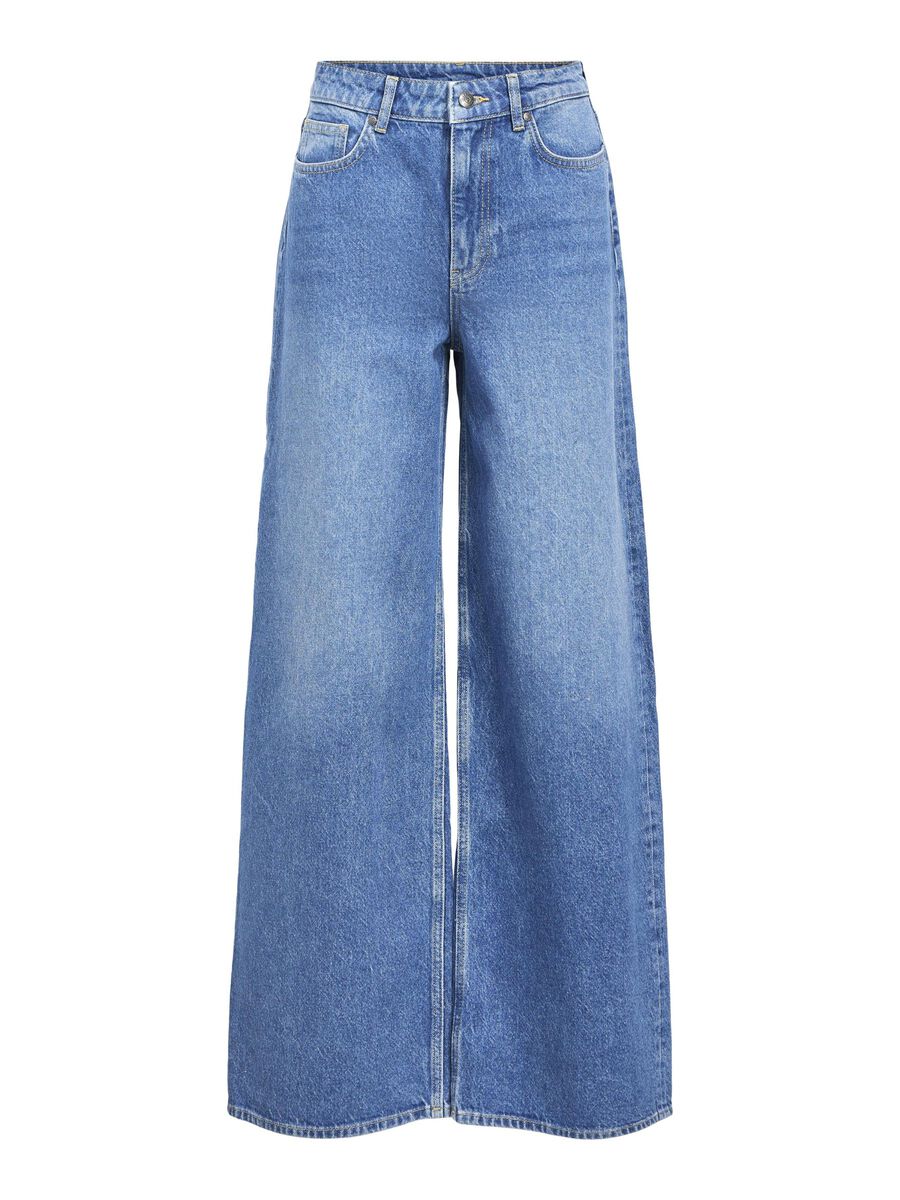 OBJECT HIGH WAISTED LOOSE FIT JEANS, Dark Blue Denim, highres - 23045593_DarkBlueDenim_1207621_001.jpg