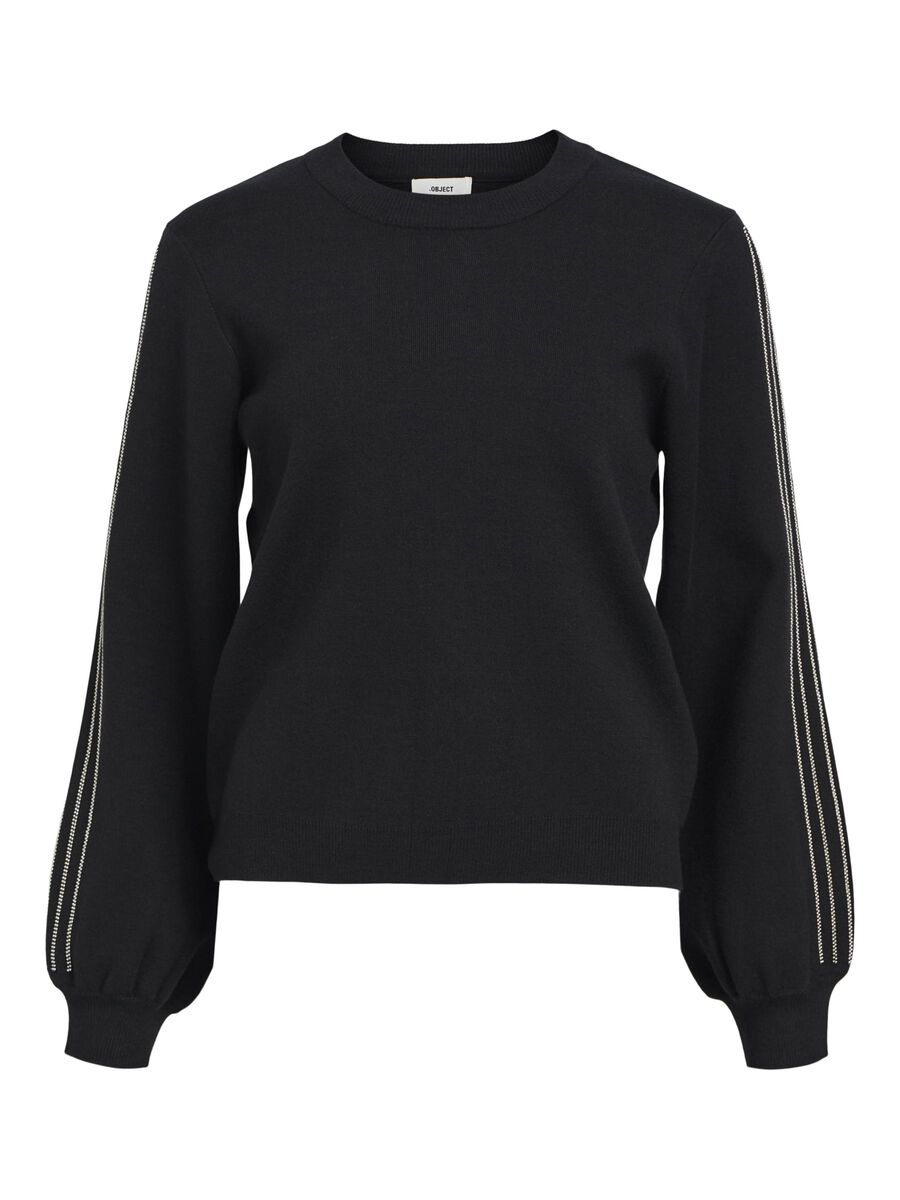 Object Collectors Item LONG SLEEVED KNITTED PULLOVER, Black, highres - 23043925_Black_1097178_001.jpg