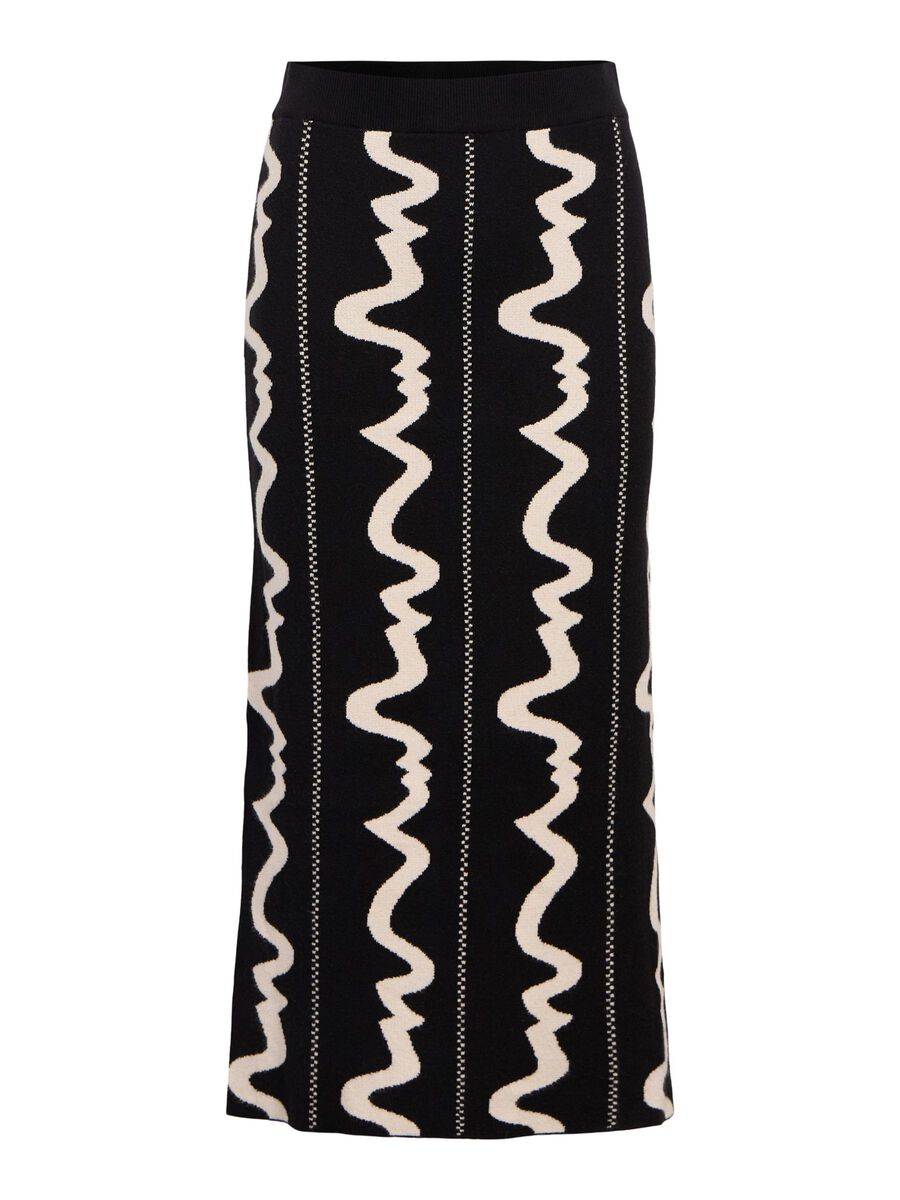 OBJECT KNITTED MAXI SKIRT, Black, highres - 23046470_Black_1180164_001.jpg