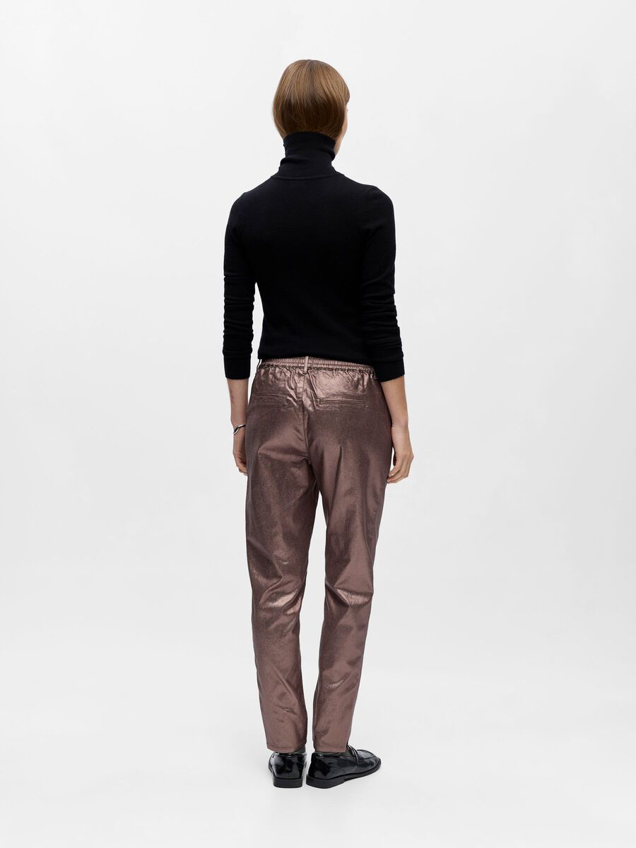 Carousel image - OBJBELLE TROUSERS, Rose Gold Colour | 3
