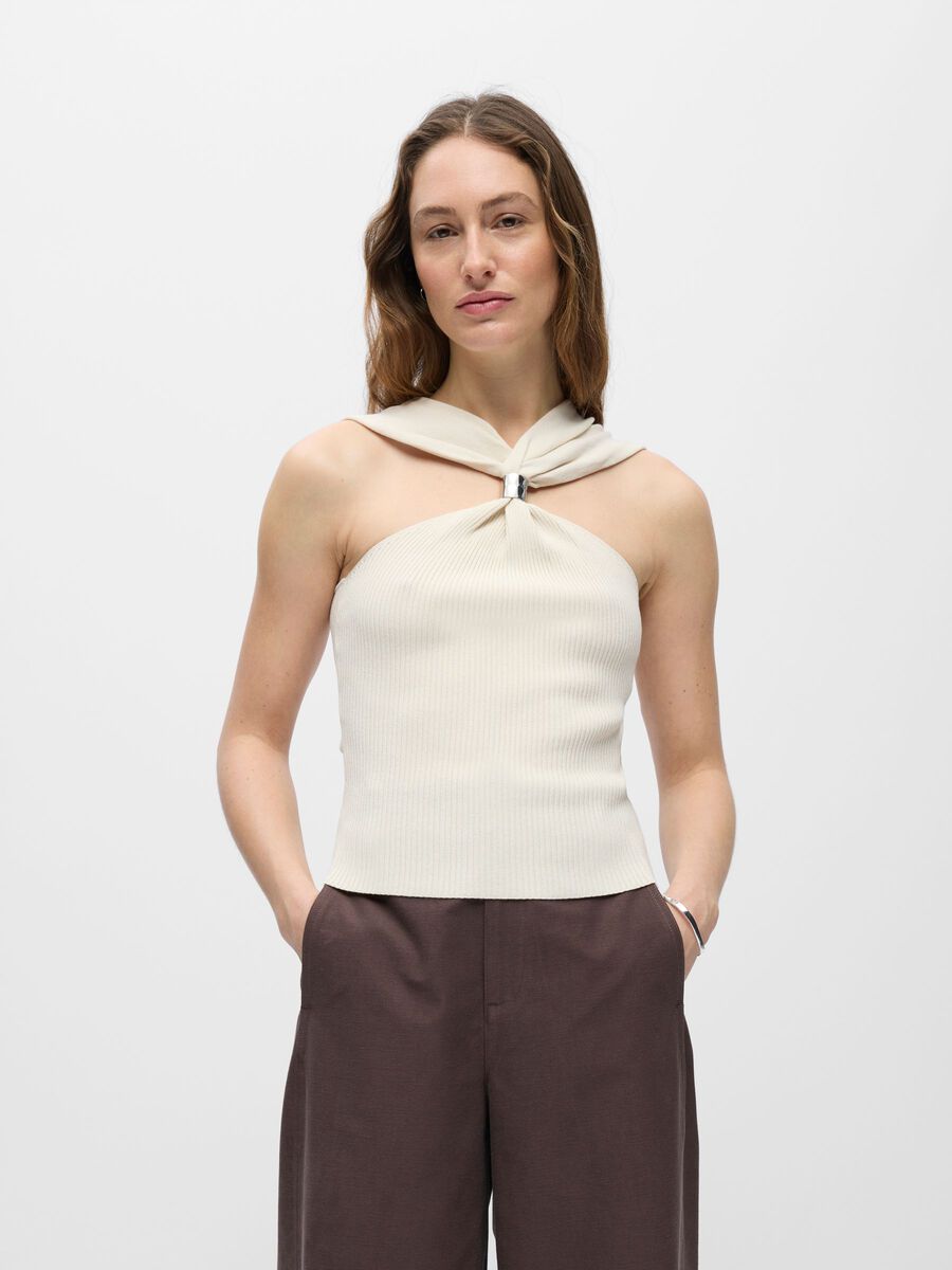 Product carousel image - SLEEVELESS RING TOP, Birch | 1