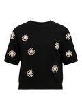Product image thumbnail - SHORT SLEEVED PULLOVER, Black | 1