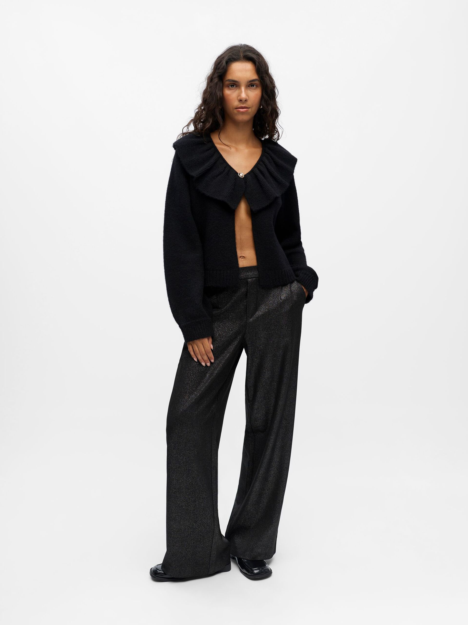Carousel image - STATEMENT KNITTED CARDIGAN, Black | 4