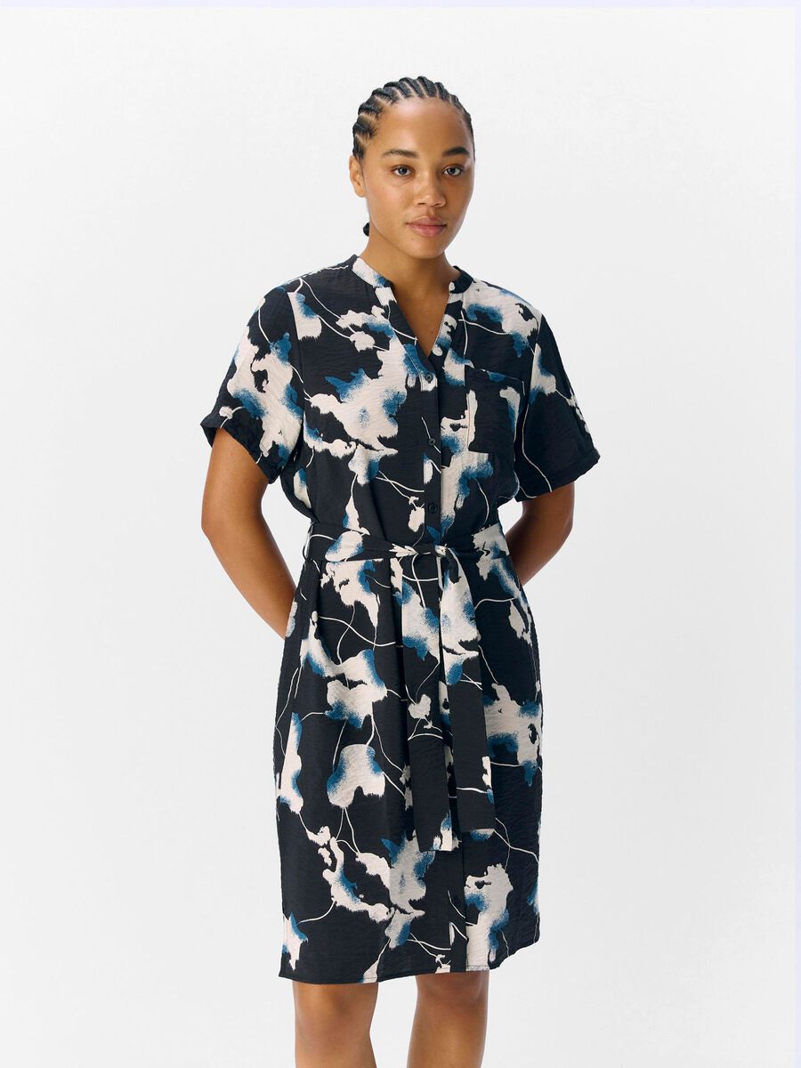 OBJECT PRINTED SHIRT DRESS, Black, highres - 23043488_Black_1199944_003.jpg