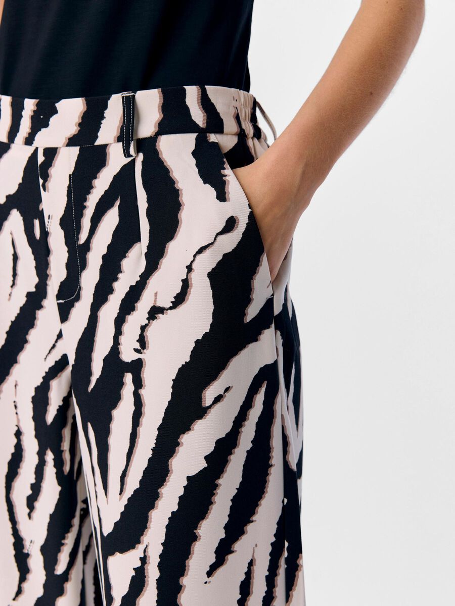 Carousel image - LEOPARD PRINT WIDE-LEG TROUSERS, Sandshell | 5