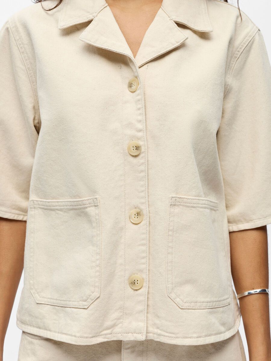 Carousel image - BOXY CAMP KRAGE SKJORTE, Birch | 5