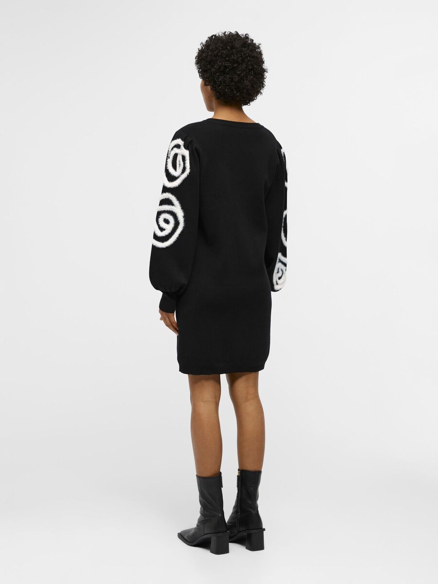 Object Collectors Item EMBROIDERED KNITTED DRESS, Black, highres - 23044314_Black_1106828_004.jpg