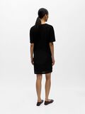 Product image thumbnail - TEXTURED V-NECK MINI DRESS, Black | 3
