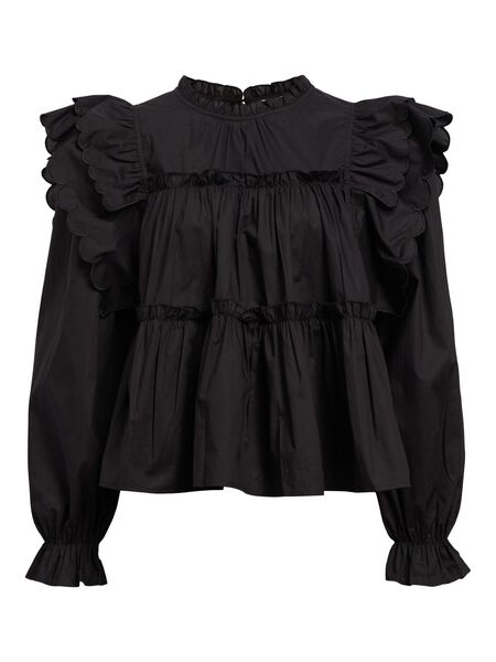 OBJECT TOP A MANICHE LUNGHE, Black, highres - 23046815_Black_001.jpg