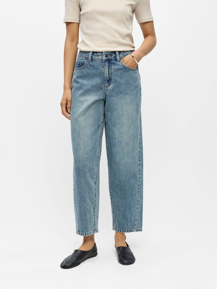 Product carousel image - BARREL-FIT JEANS, Light Blue Denim | 1