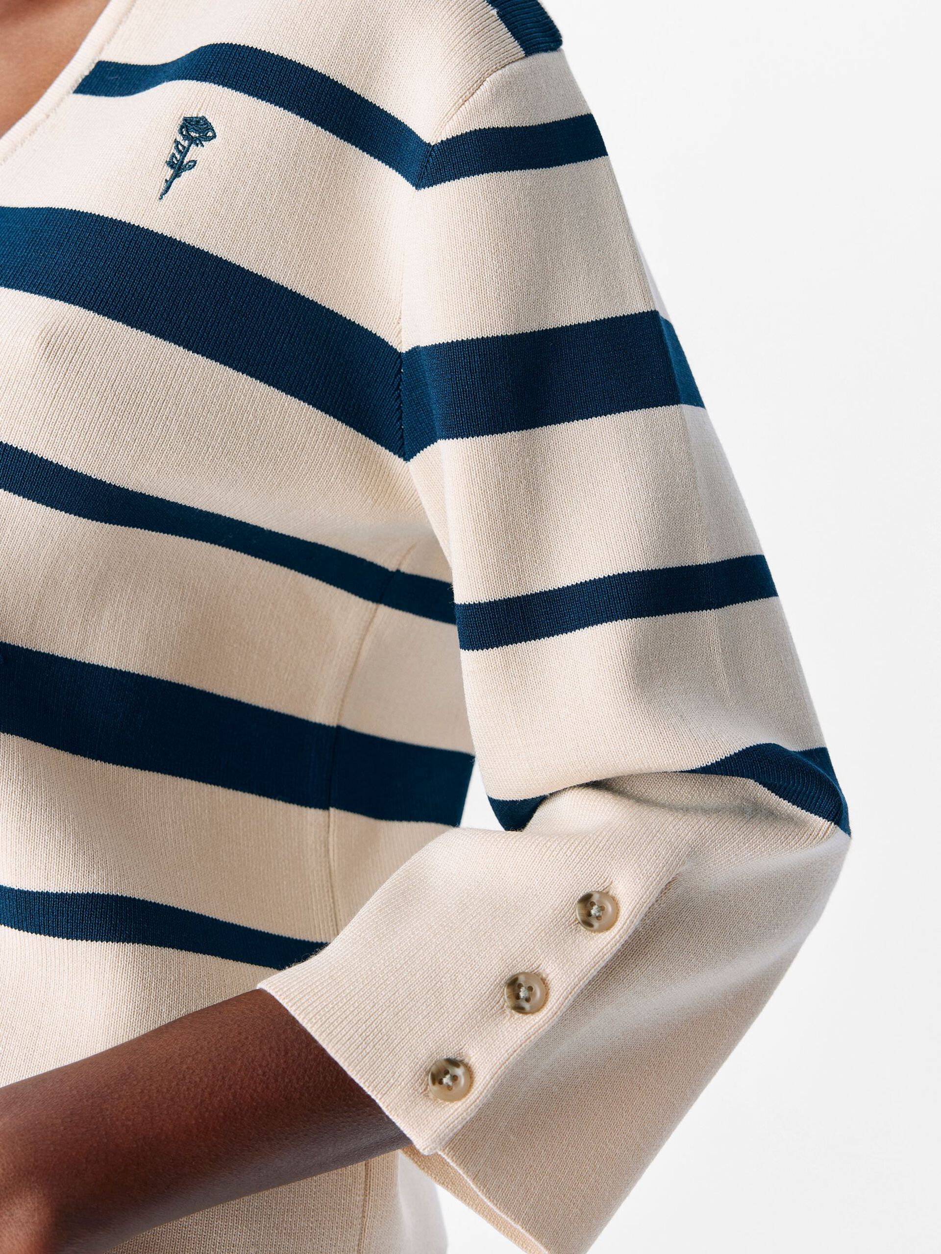 Carousel image - KNITTED POLO SHIRT, White Sand | 5