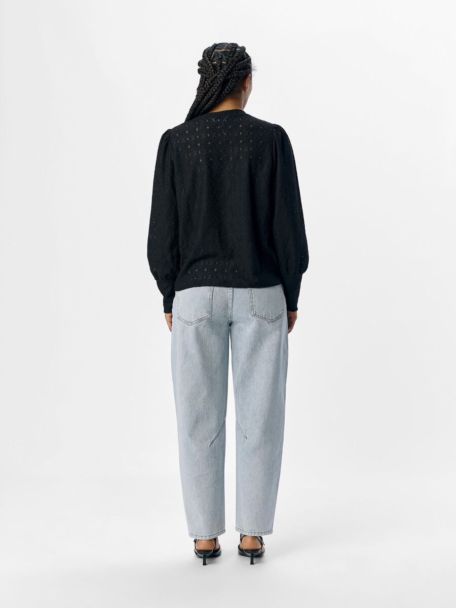 OBJECT LONG SLEEVED TOP, Black, highres - 23046626_Black_004.jpg