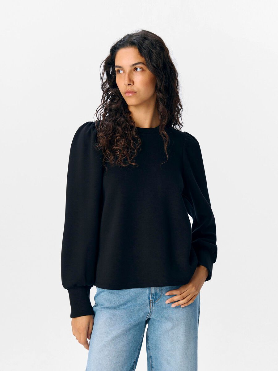 OBJECT LANGE MOUWEN TOP, Black, highres - 23047103_Black_003.jpg