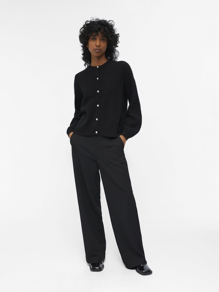 Carousel image - ALPACA WOOL BLEND CARDIGAN, Black | 4
