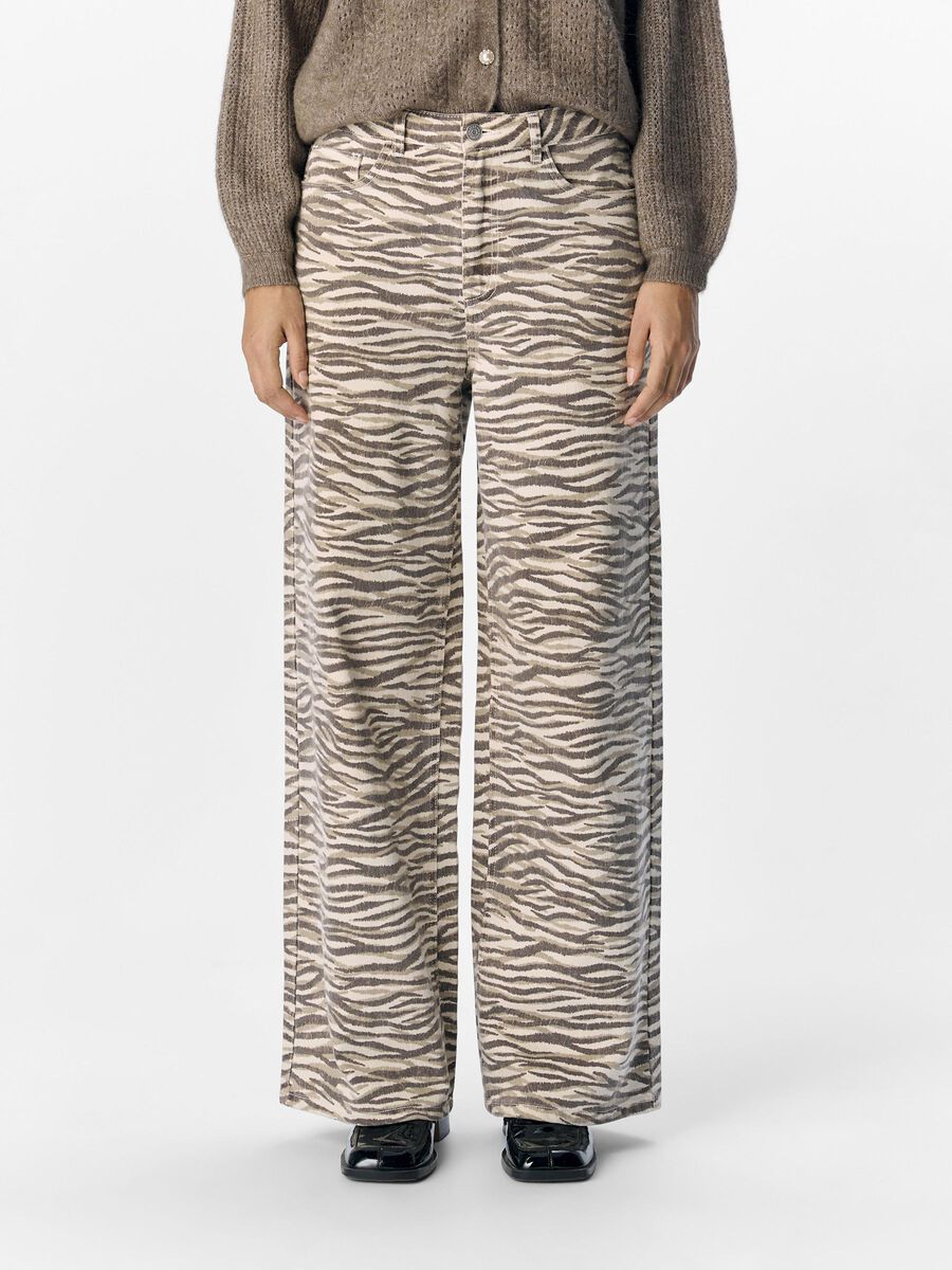 OBJECT PRINTED WIDE FIT JEANS, Sandshell, highres - 23046978_Sandshell_1215488_003.jpg