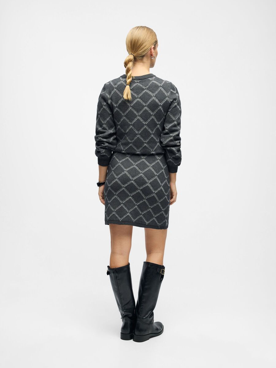 Carousel image - STRIKKET MININEDERDEL, Dark Grey Melange | 3