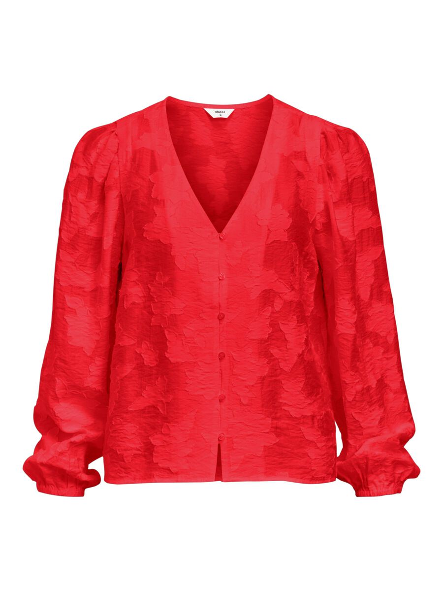 Carousel image - JACQUARD BLOUSE, Poinsettia | 1