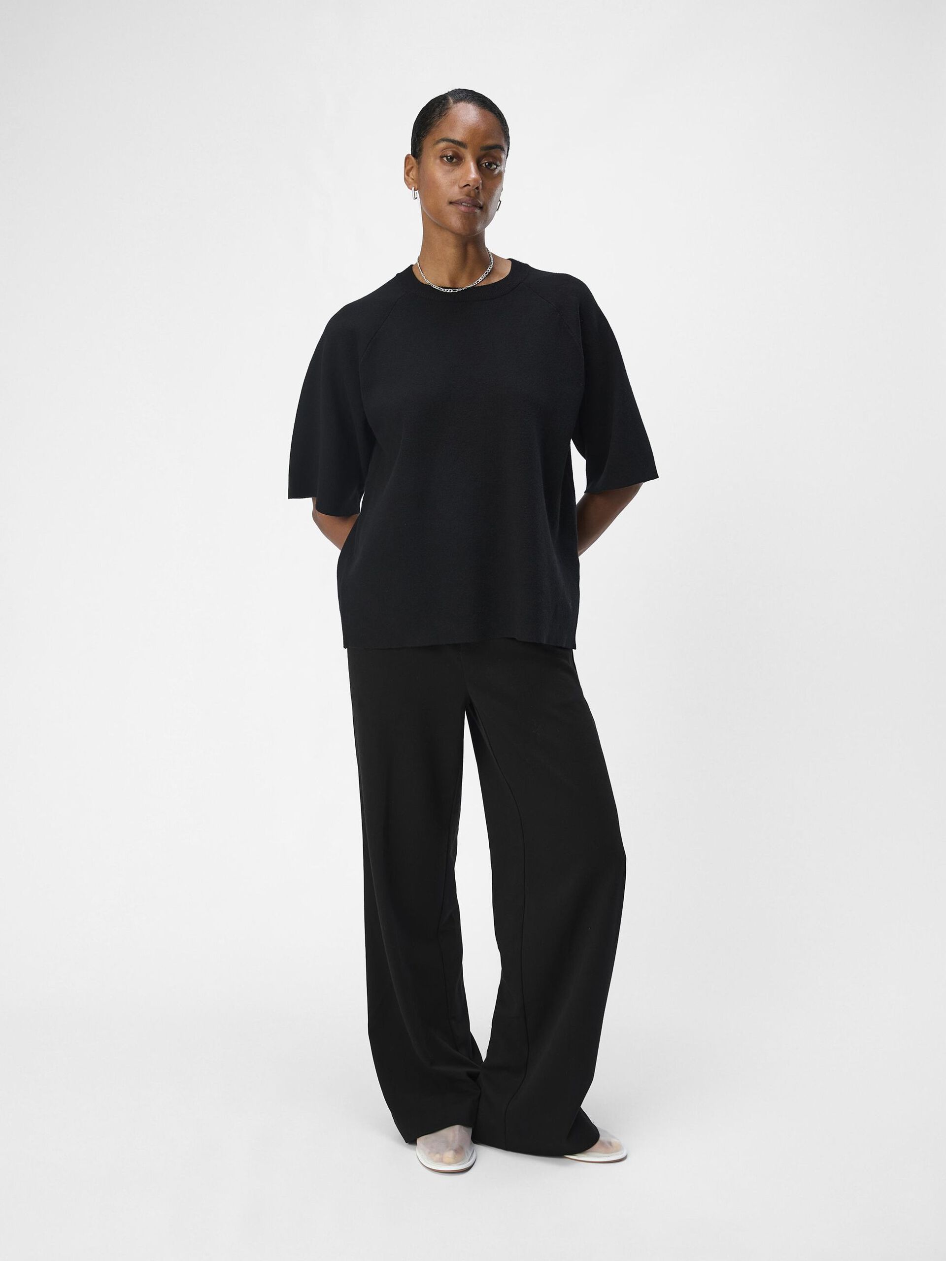 Carousel image - KNITTED TOP, Black | 4