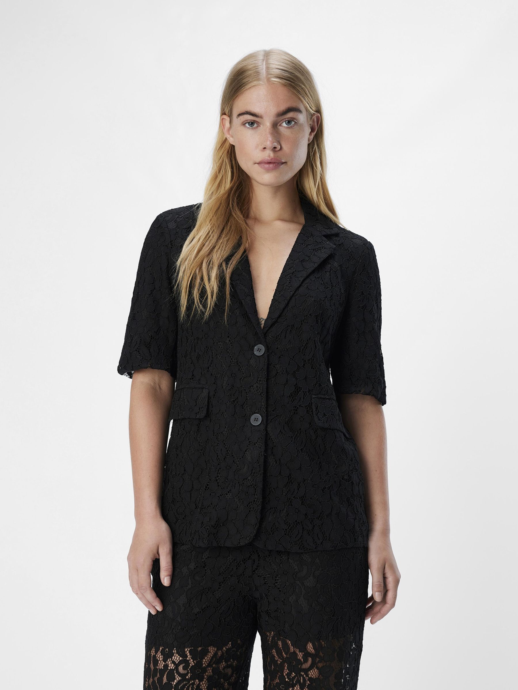 Lace blazer black cheap