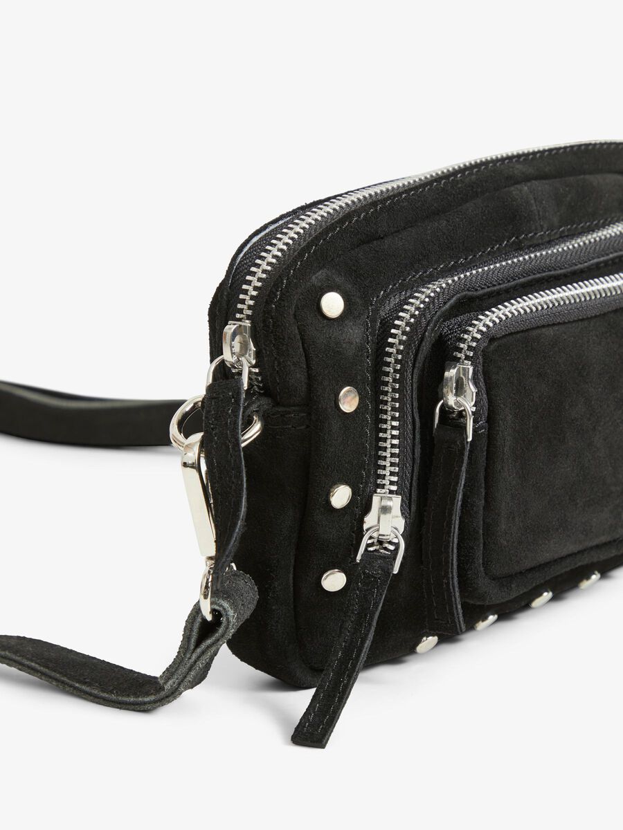 Carousel image - SUEDE CROSSBODY BAG, Black | 5
