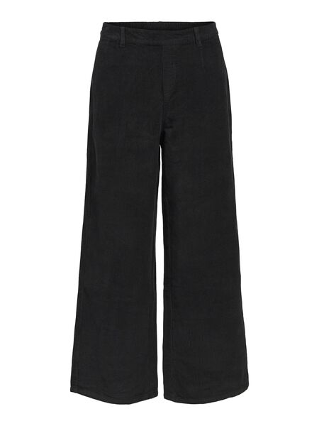 OBJECT CORDUROY  WIDE-LEG TROUSERS, Black, highres - 23045795_Black_001.jpg
