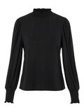 Product image thumbnail - H&Oslash;JHALSET LANG&AElig;RMET BLUSE, Black | 1