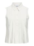 Product image thumbnail - PLEATED SHIRT TOP, Cloud Dancer | 1