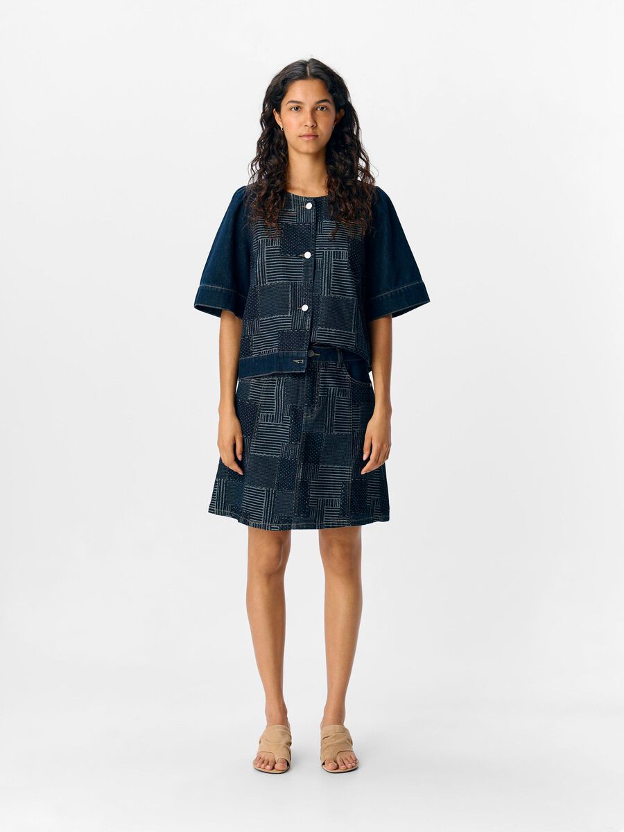 OBJECT DENIM MINI SKIRT, Dark Blue Denim, highres - 23047030_DarkBlueDenim_005.jpg
