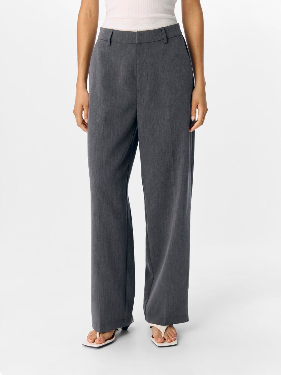 OBJECT OBJSIGRID PANTALON, Medium Grey Melange, highres - 23041828_MediumGreyMelange_003.jpg