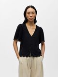 Product image thumbnail - V-NECK BLOUSE, Black | 2