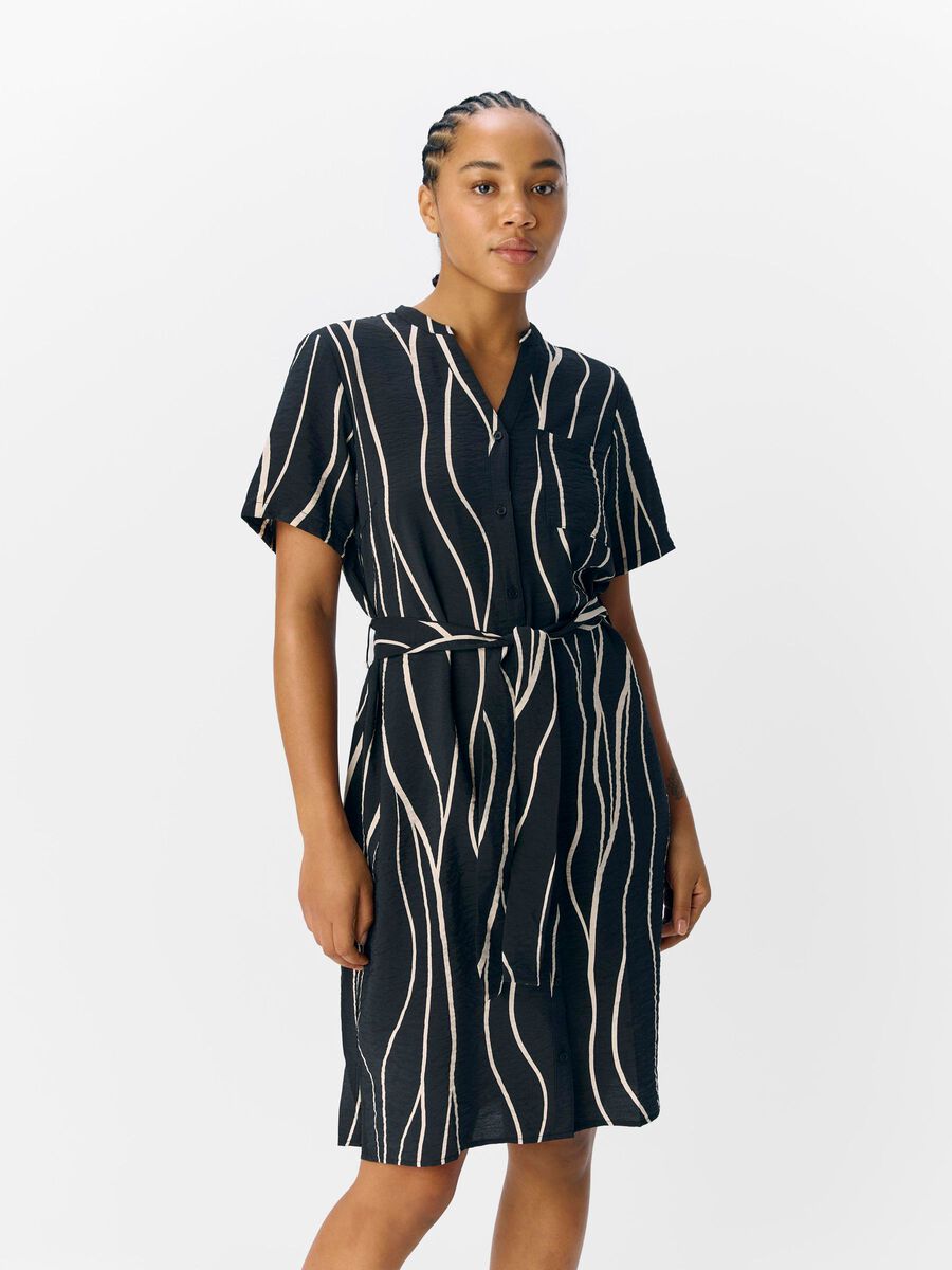 OBJECT PRINTED SHIRT DRESS, Black, highres - 23043488_Black_1217962_003.jpg