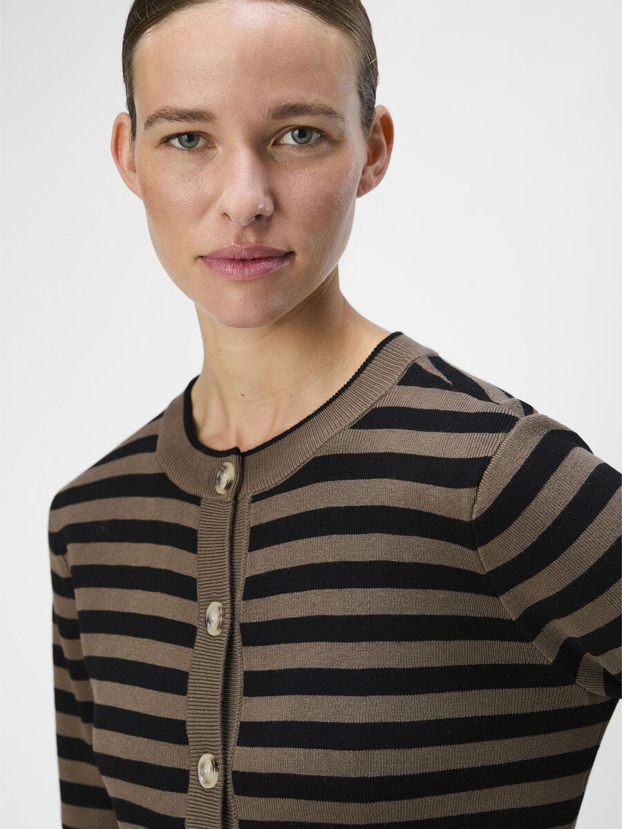 Carousel image - OBJESTER  KNITTED CARDIGAN, Morel | 5