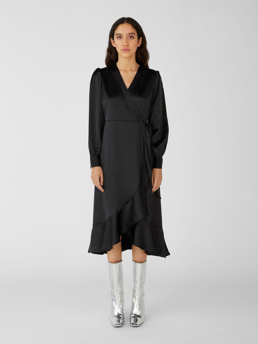 OBJECT SATIN ROBE CACHE-CŒUR, Black, highres - 23039256_Black_003.jpg