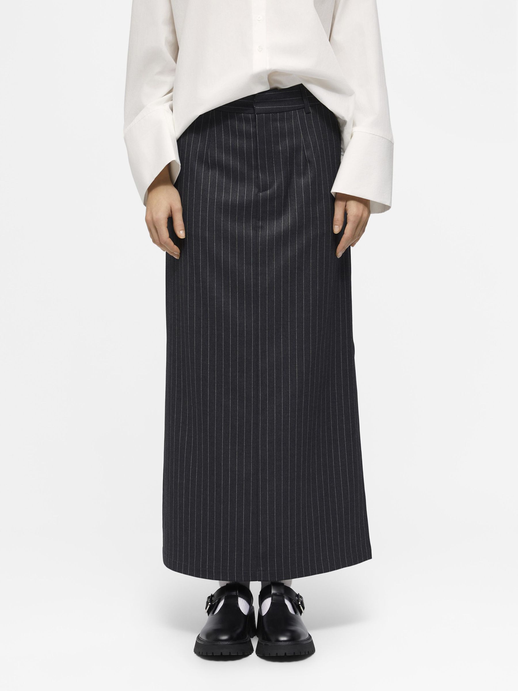 High waisted hot sale maxi skirt zip