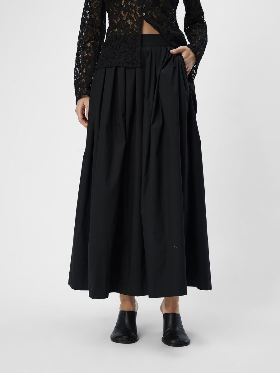 OBJECT A-LINE MAXI SKIRT, Black, highres - 23044131_Black_003.jpg