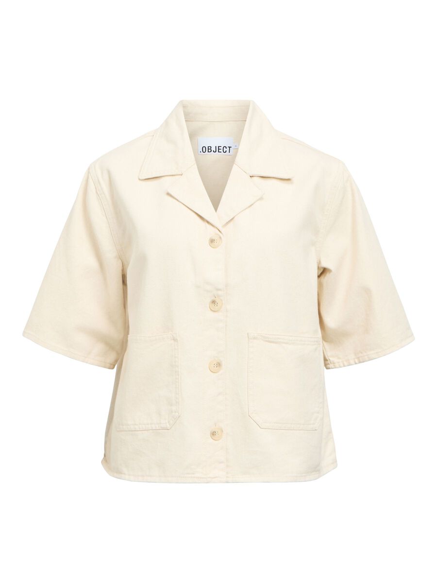 Product carousel image - BOXY CAMP KRAGE SKJORTE, Birch | 2