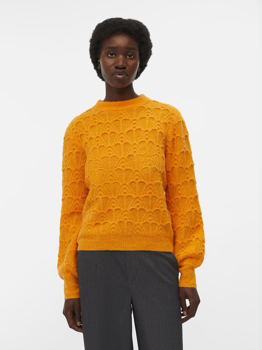 Object Collectors Item TEXTURED KNITTED PULLOVER, Marigold, highres - 23043174_Marigold_003.jpg
