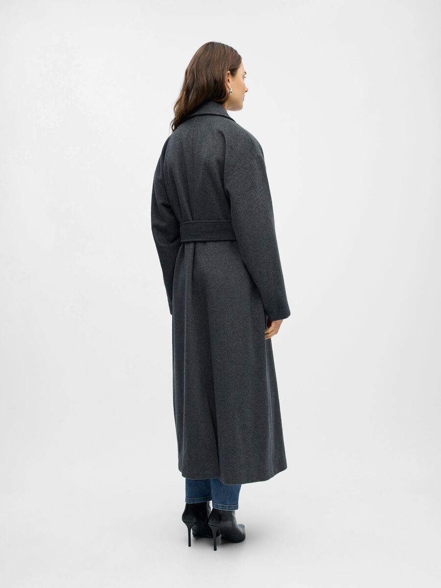 Product carousel image - LONGLINE COAT, Medium Grey Melange | 2