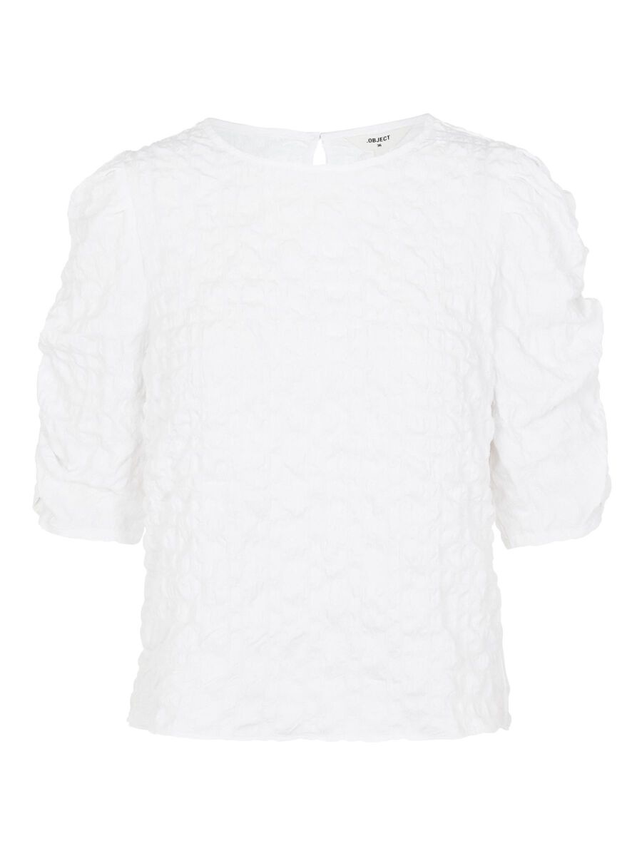 Object Collectors Item PUFF SLEEVED TOP, Bright White, highres - 23035267_BrightWhite_001.jpg