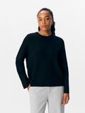 OBJECT LONG SLEEVED KNITTED PULLOVER, Black, highres - 23043511_Black_003.jpg