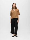 Product image thumbnail - V-NECK BUTTON BLOUSE, Toasted Coconut | 4