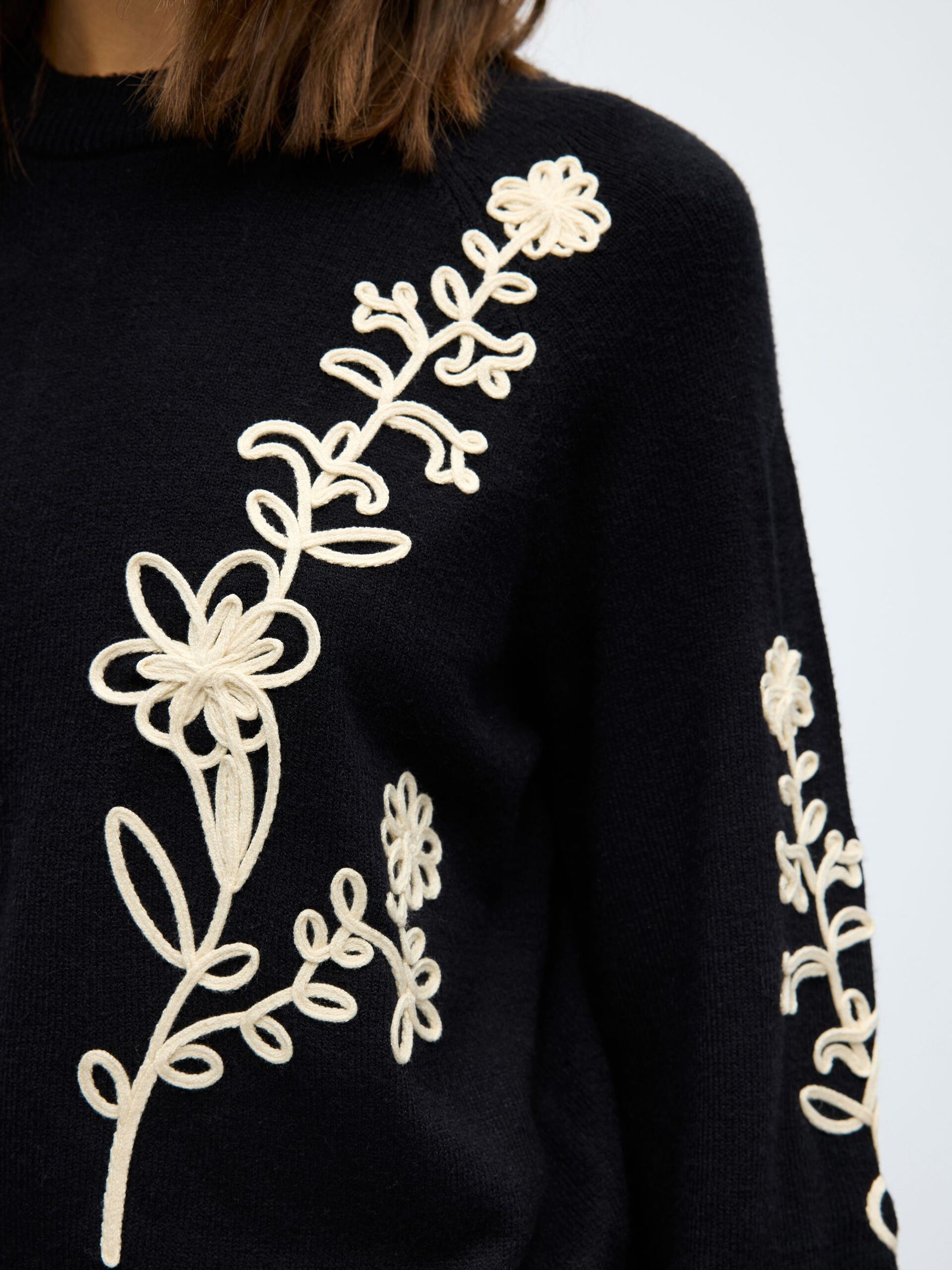 Carousel image - KNITTED PULLOVER, Black | 5