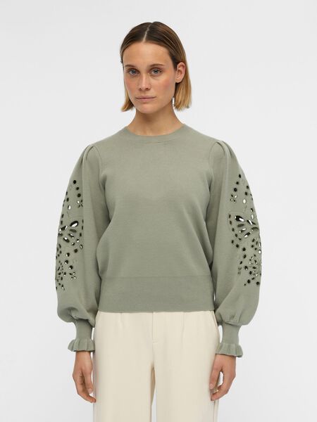 Object Collectors Item EMBROIDERED KNITTED PULLOVER, Seagrass, highres - 23036268_Seagrass_003.jpg